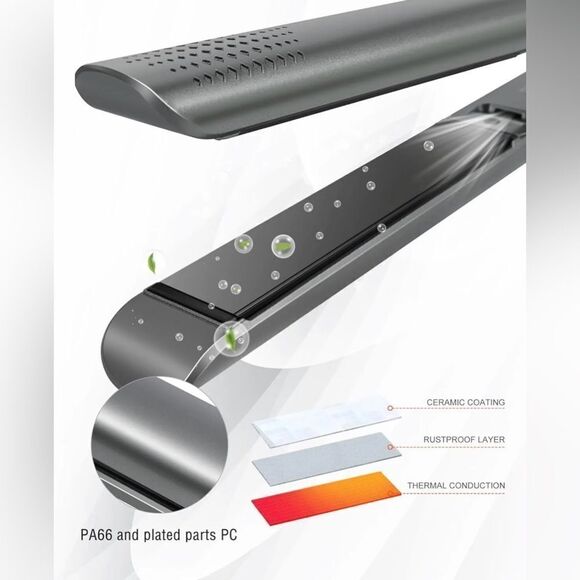 2 In 1 Hair Straightener Flat Iron Curler Waver With Negative Ion Stylin… - Picture 3 of 11